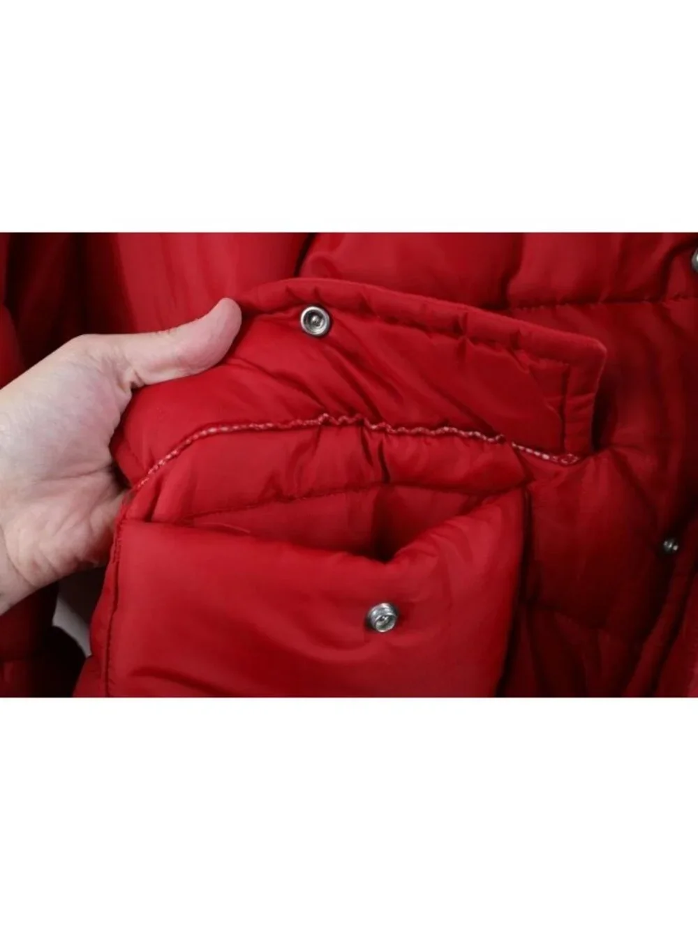 Vintage 70s Streetwear Mens Large Crows Hybrids Seeds Farming Puffer Jacket USA